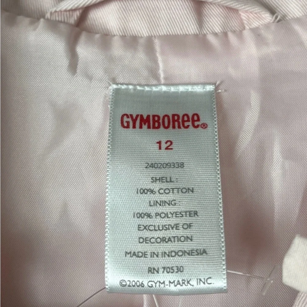 Gymboree NWT Pink Girls Trench Coat Size 12‎